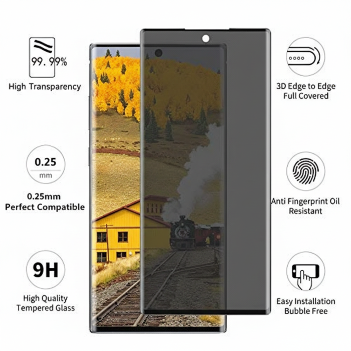 Samsung Galaxy S22 Privacy Screen Protector 9H PMMA Full Coverage