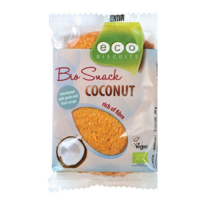 ECO, BISCUITS COCONUT BISCUITS 55G BIO