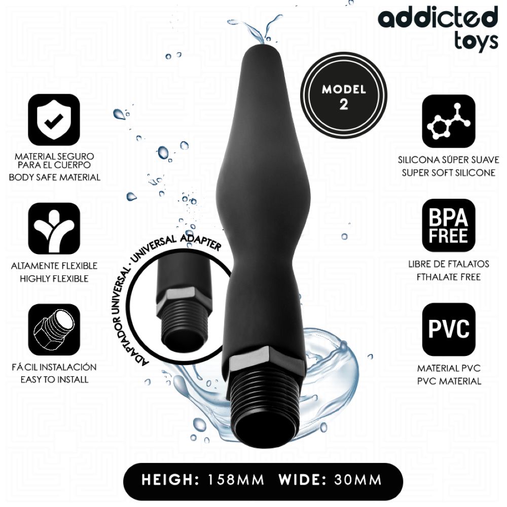 ADDICTED TOYS - ANAL CLEANER WITH UNIVERSAL ADAPTER MODEL 2