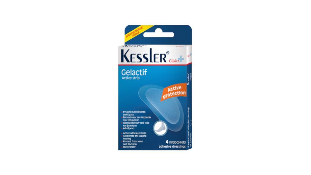 Kessler Gelactif Active Strip Ενεργα Αυτοκολλητα Επιθεματα,4 Επιθ.