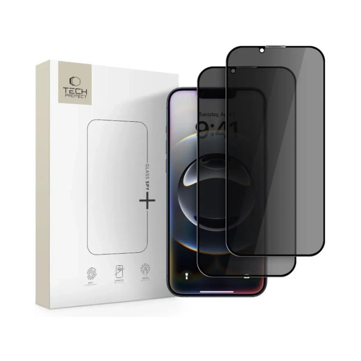 Tech-Protect Glass Spy+ Apple iPhone 16e Privacy [2 PACK]