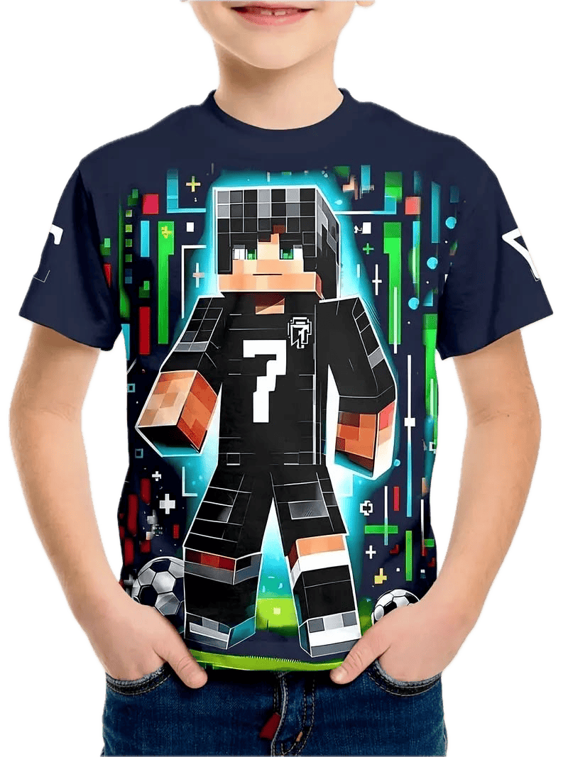 Minecraft 3D Print  T-Shirt Size: 5-6 Years - baby costumes