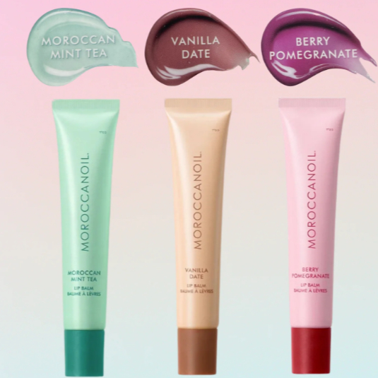 Baume À Lèvres Hydratant Moroccanoil Vanille ,Mint Tea ,Berry