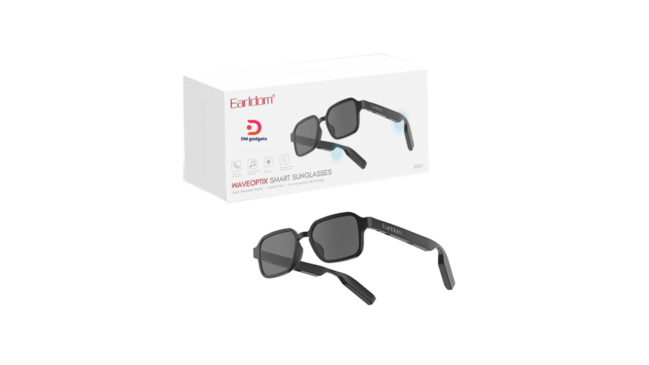 514T#Earldom®SG01 Bluetooth 5.4 Waveoptix Smart Sunglasses – Black