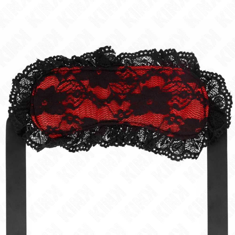KINK - LACE BLINDFOLD MASK BLACK/RED