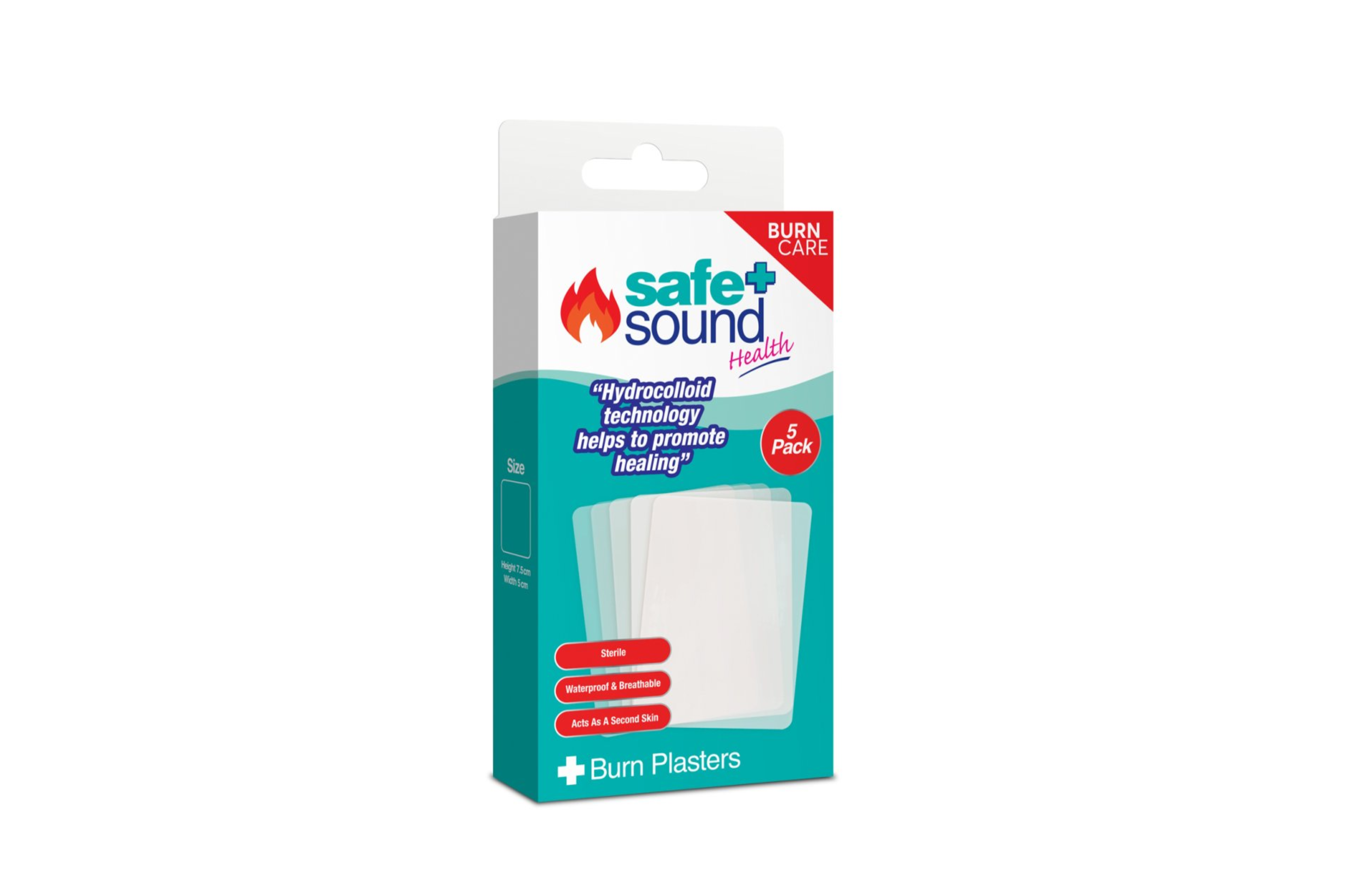 Safe+ Sound Health Burn 4087, Plasters, 5 X 7.5cmx5cm