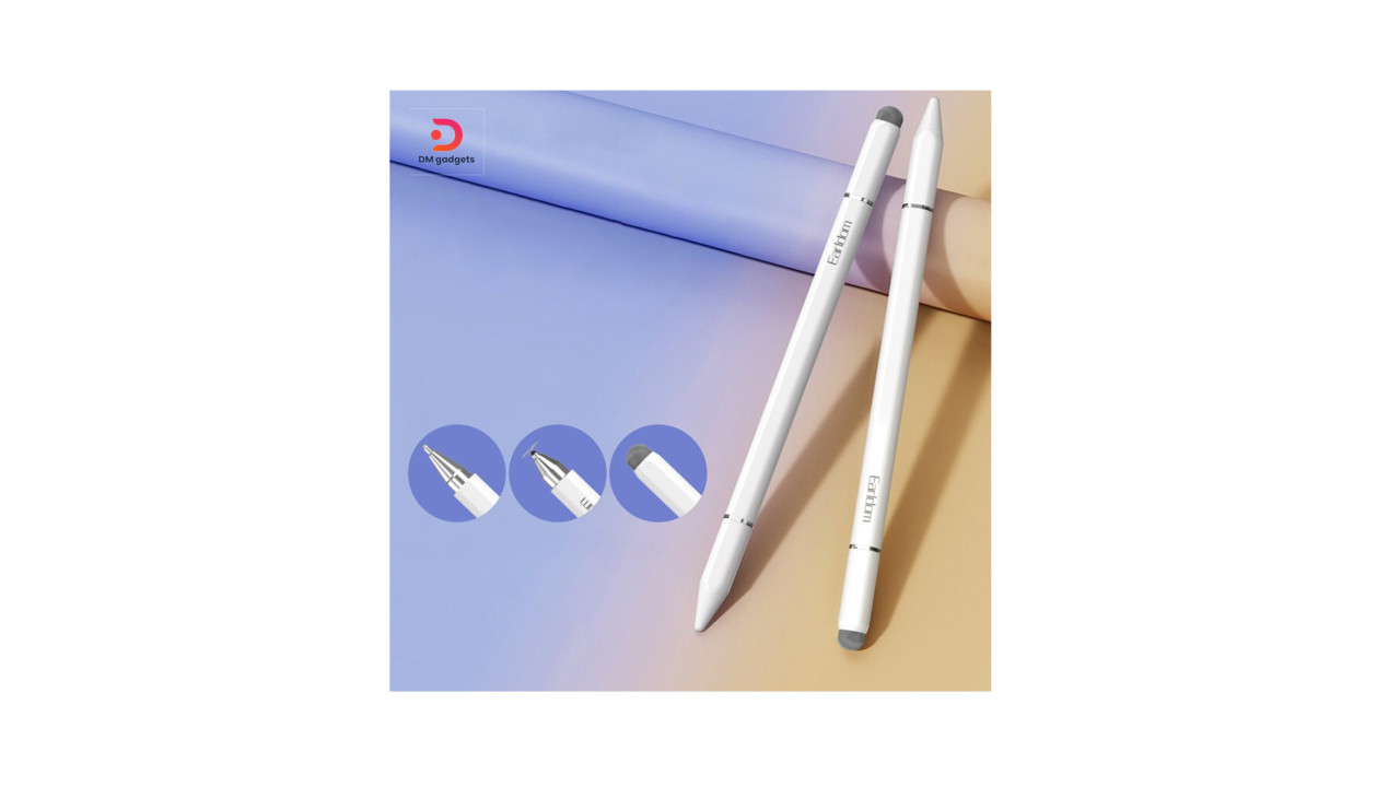 611G#Earldom®ET-P6, 3 in 1 Touchscreen Stylus Pen Universal – White