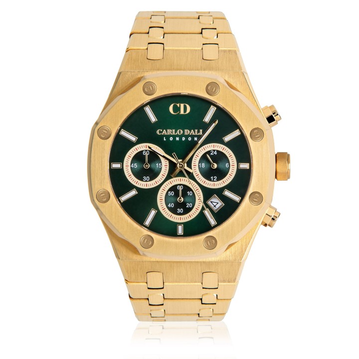 Carlos Dali Chronograph Metal Green Watch - Ανδρικό Ρολόι