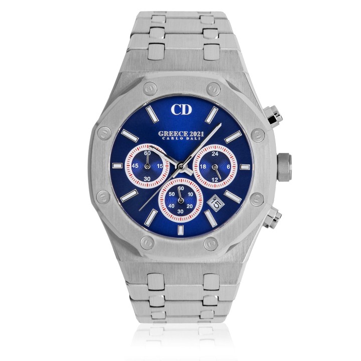 Carlos Dali Greece 2021 Chronograph Metal Blue Limited Watch - Ανδρικό Ρολόι