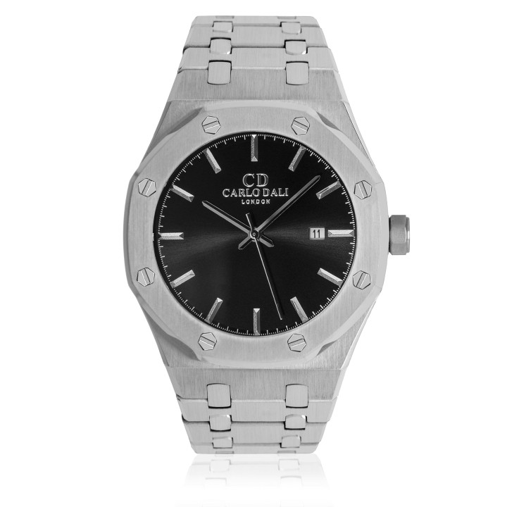 Carlos Dali Aristotelis Precious Silver Steel Watch - Ανδρικό Ρολόι