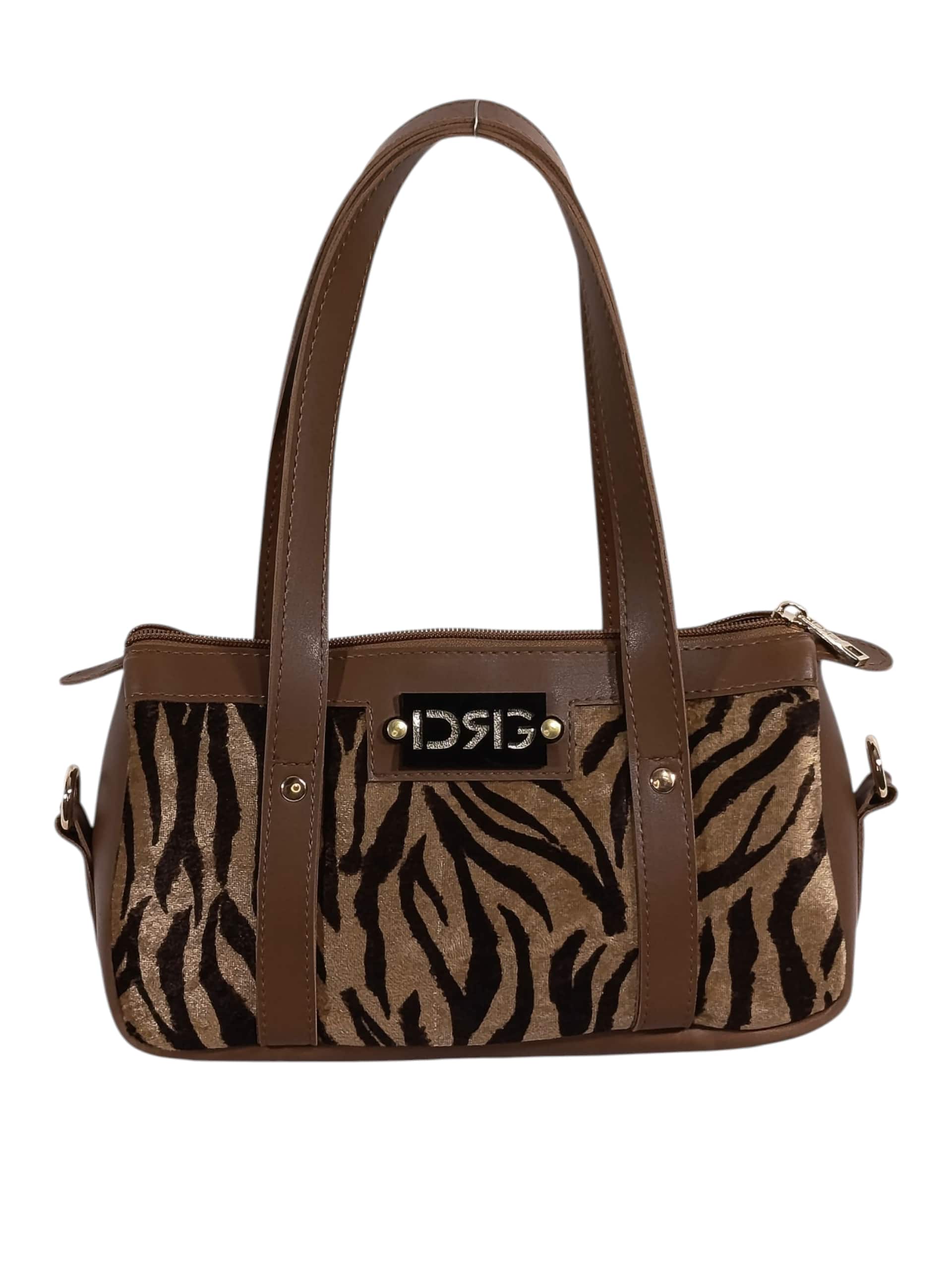 Zebra Barrel shoulder bag Brown