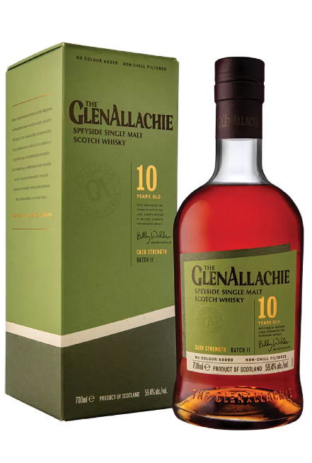 THE GLENALLACHIE SPEYSIDE SINGLE MALT SCOTCH WHISKY 10 YEARS STRENGTH BATCH 11 700ML