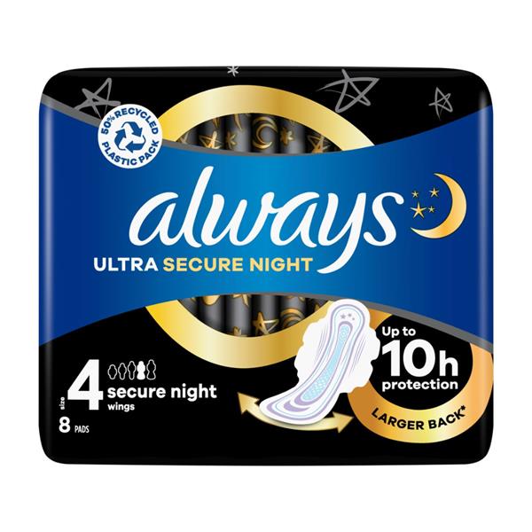 Always 4 secure night x6 pads