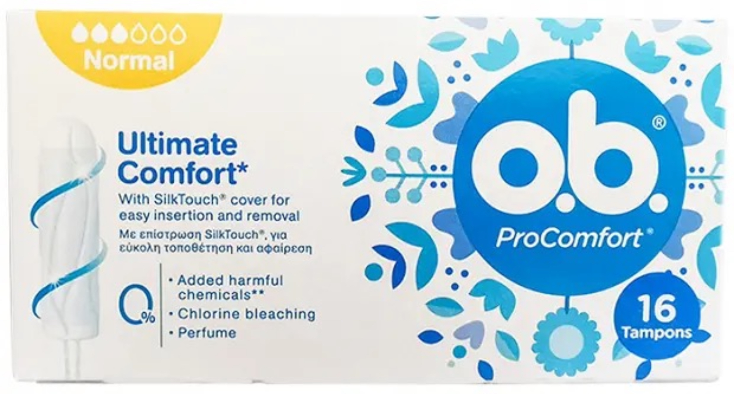 O.B. ProComfort normal x16 tampons