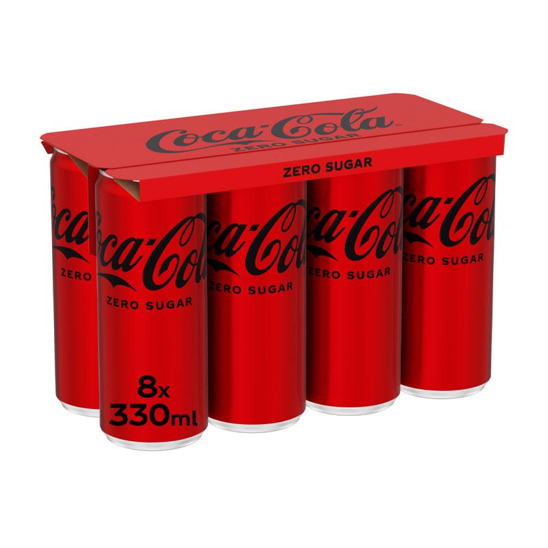Coca Cola Zero x8 Cans 330ML