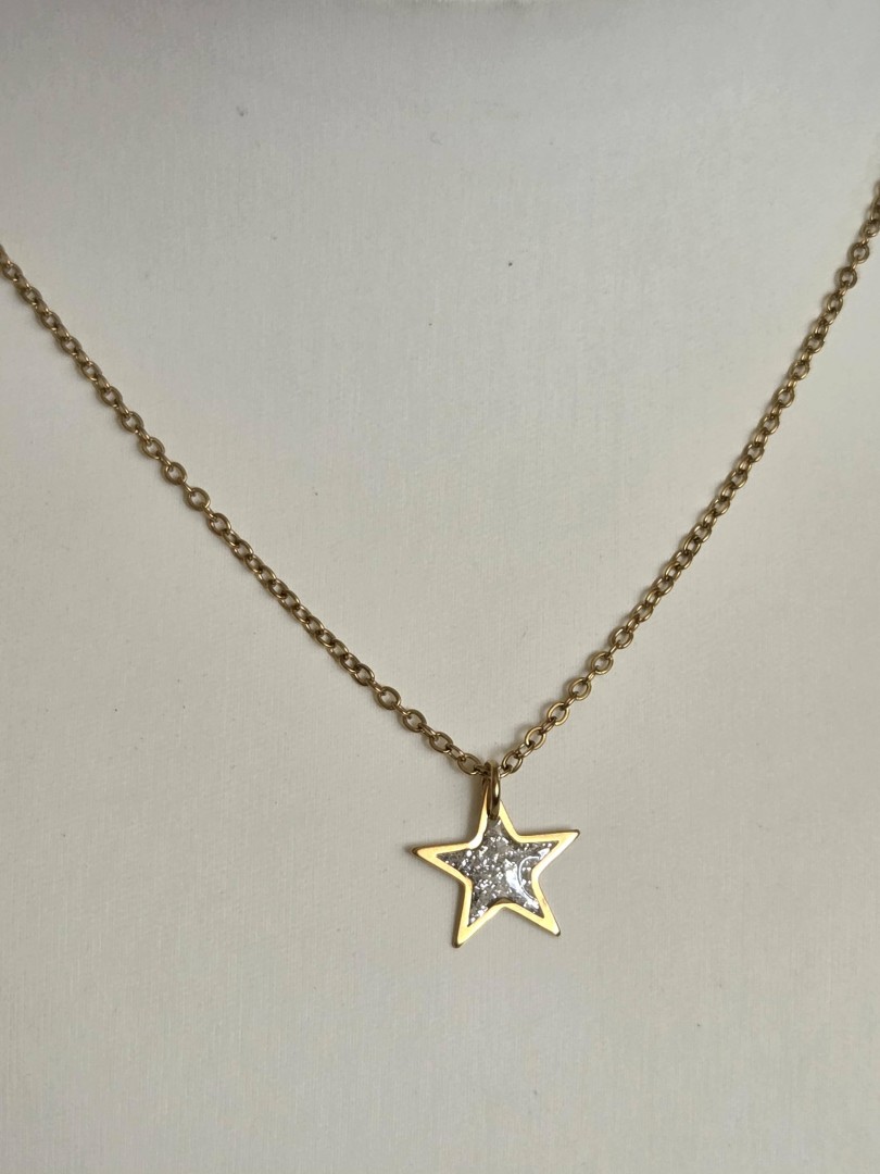 Gold Silver Star Necklace