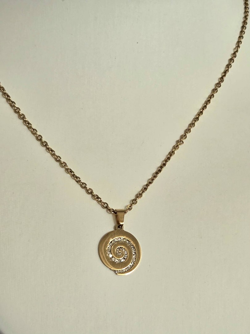 Gold Spiral Shape Necklace Small