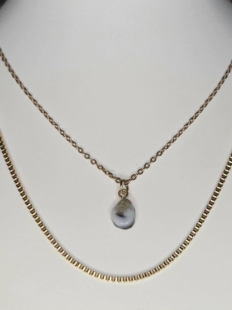 Double Gold Stainless Steel Chain Necklace