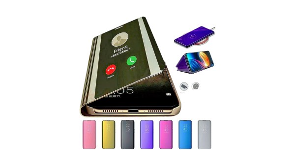 Silver Mirror flip phone cover Samsung A01