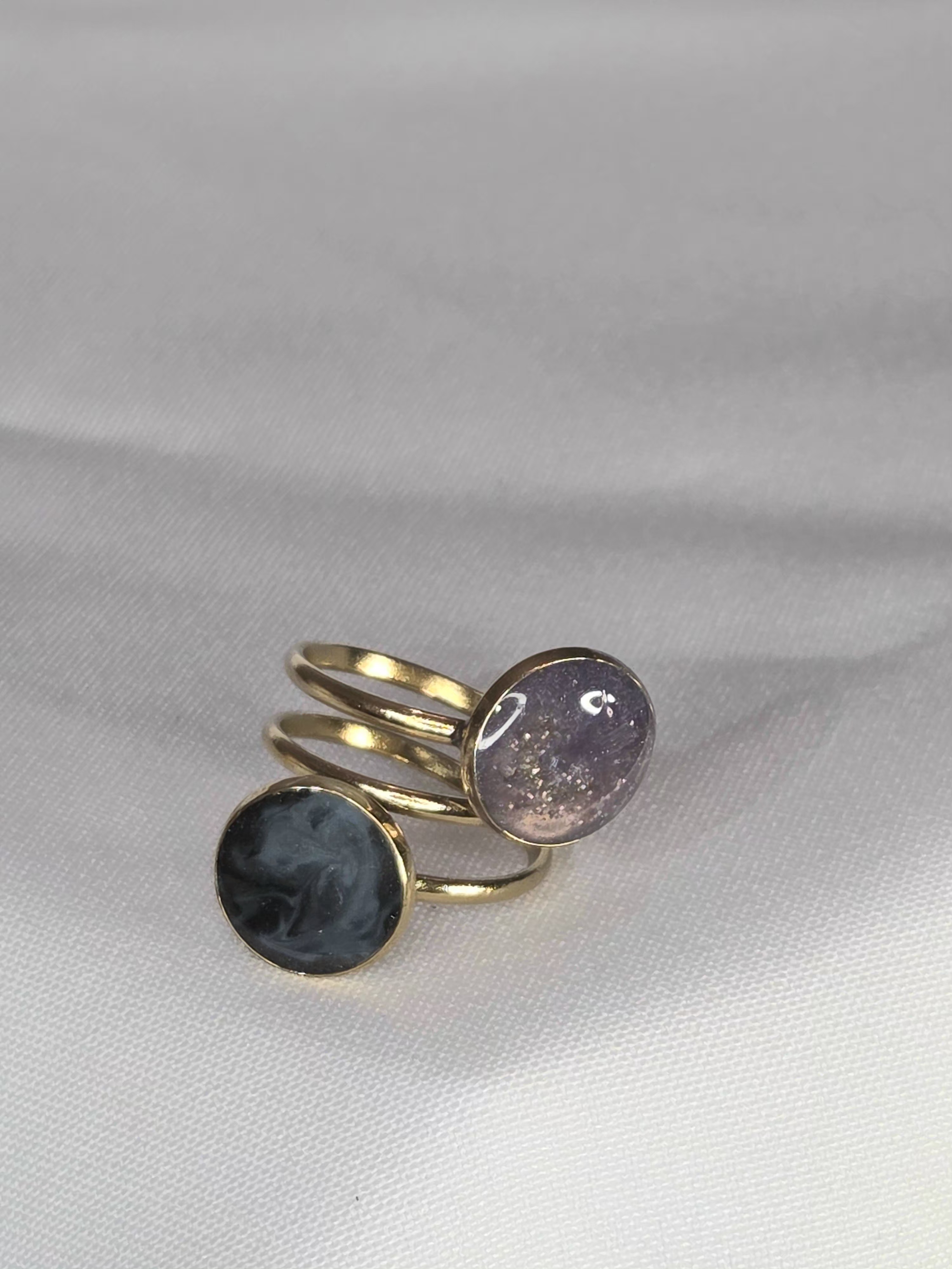 Double Twisted Gold Stainless Steel Ring