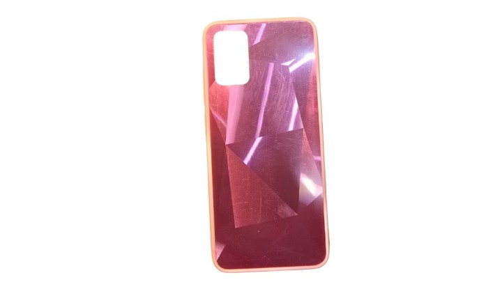 Purple Mirror Geometric Case for Samsung A02S – Shiny & Stylish