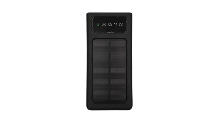 K-A12 Solar Power Bank 30000mAh with 2 USB-A Ports Black