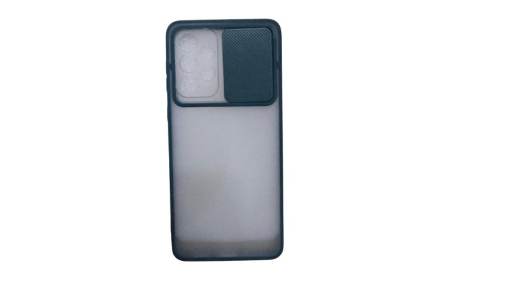 Green Privacy Camera Cover Case for Samsung A53 – Matte Back with Slide Lens Protector