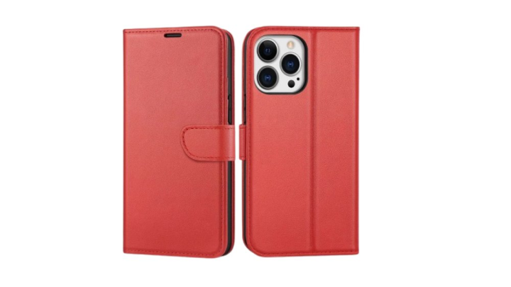 Red Book Phone Cover – Flip Wallet Case with Card Holder & Full Protection