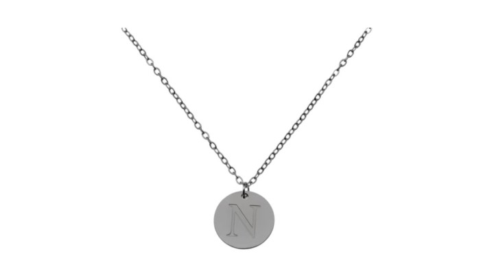 Initial "N"✨ Stainless Steel Initial Necklace | Personalized Letter N Pendant for Women & Men
