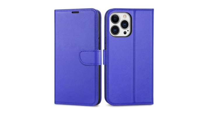 Blue Book Phone Cover – Flip Wallet Case with Card Holder & Full Protection