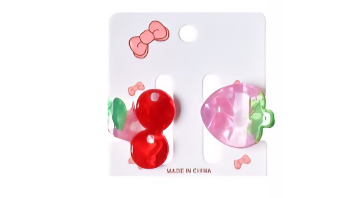 Cherry & Strawberry Hair Clips (Set of 2)