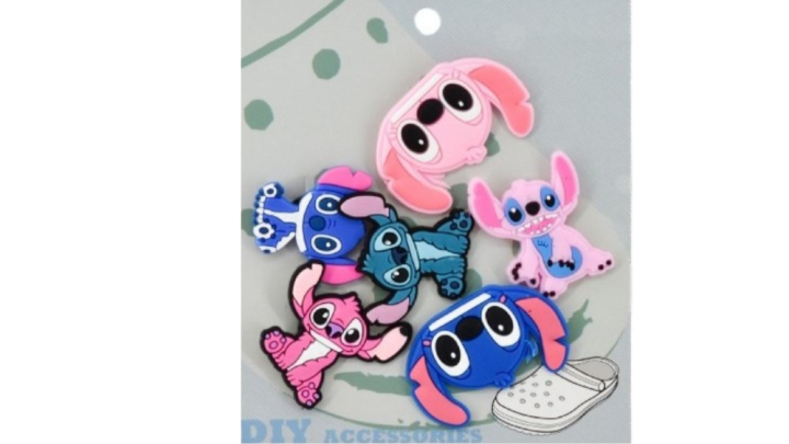 Stitch & Angel Shoe Charms (6 pcs set)