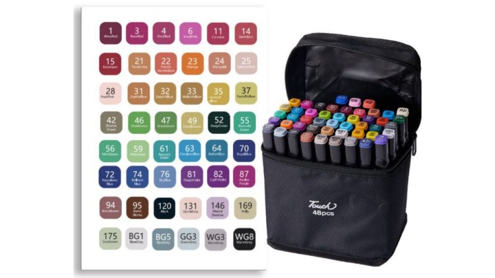 Touch Alcohol Markers Set – 80 Colors for Artists