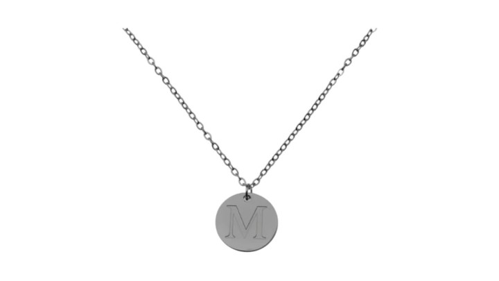 Initial "M"✨ Stainless Steel Initial Necklace | Personalized Letter M Pendant for Women & Men