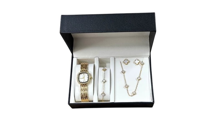 Gold Clover Edition – 4-Piece Watch & Jewelry Set