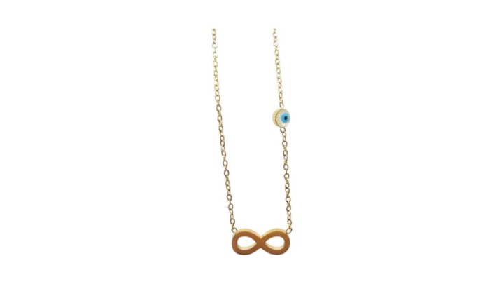 💛Infinity Necklace with Evil Eye – Stainless Steel