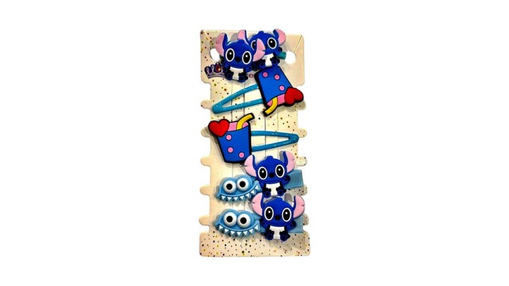 Stitch Hair Clips Set – Cute Cartoon Hair Accessories for Kids & Fans