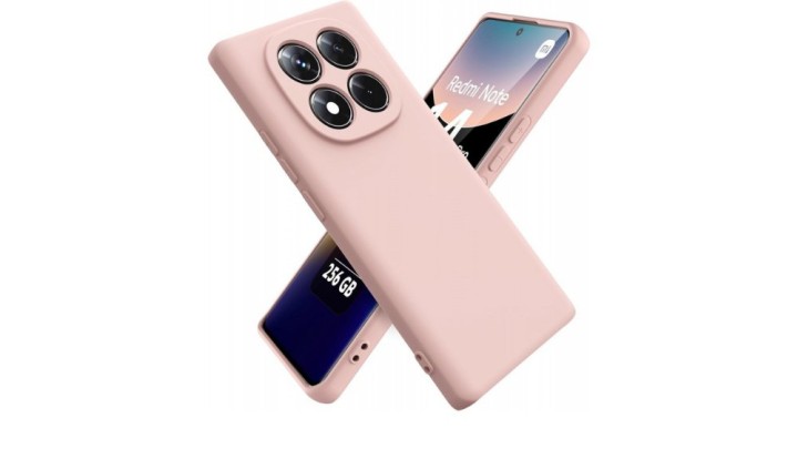 Pink Silicone Case for redmi note 14 pro plus Slim & Protective