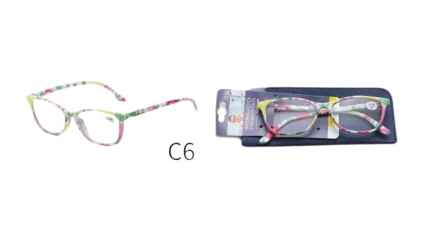 Reading Glasses Black with flowers +1.5