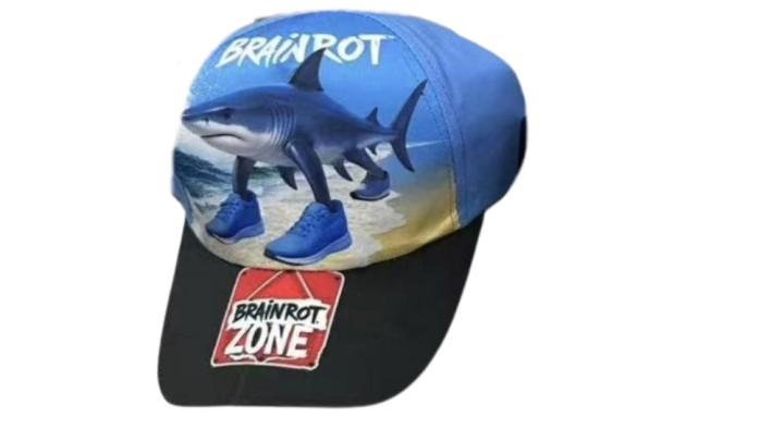 Brainrot Shark Cap – Funny Meme Hat with Shark in Sneakers