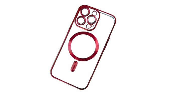 MagSafe Clear iPhone Case with red Edge – Slim, Protective iphone 15 promax