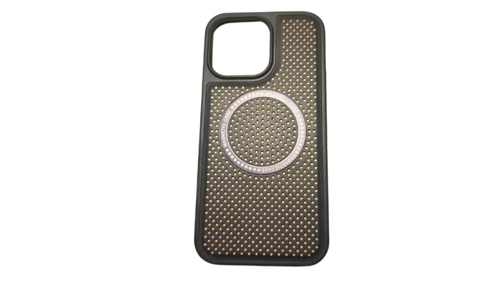 MagSafe Magnetic Phone Case with Metal Texture – Shockproof & Slim black