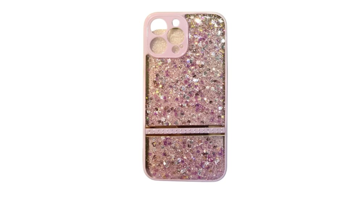 Pink Glitter & Rhinestone Phone Case iphone 13 pro max