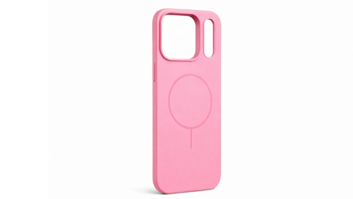Pink Silicone Phone Case for iPhone 17