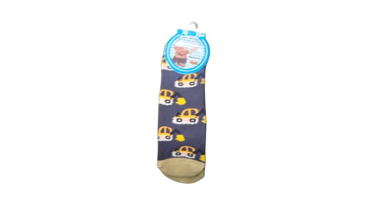 Yellow tractor kid's Slipper Socks