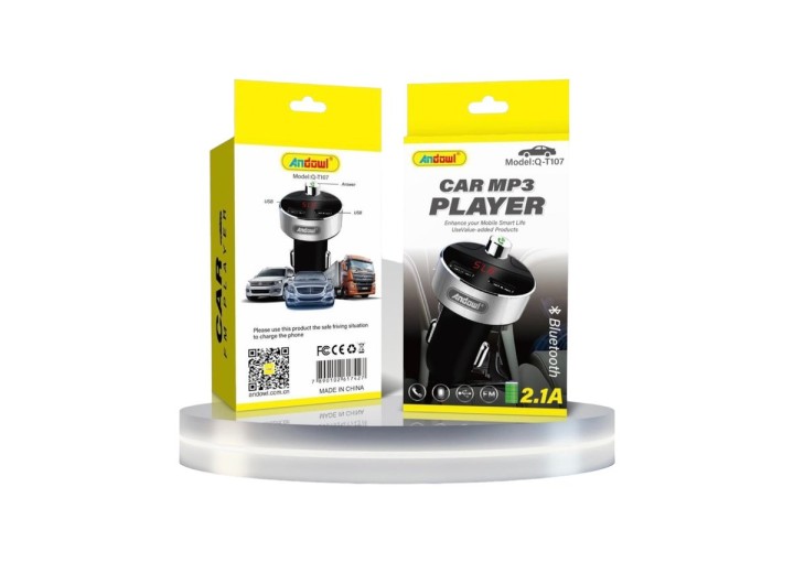 Andowl Q-T107 Car MP3 Player with Bluetooth, USB Charger & FM Transmitter