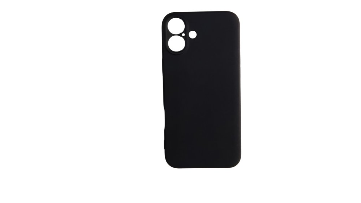 Black Silicone Shockproof iPhone 16+ Case