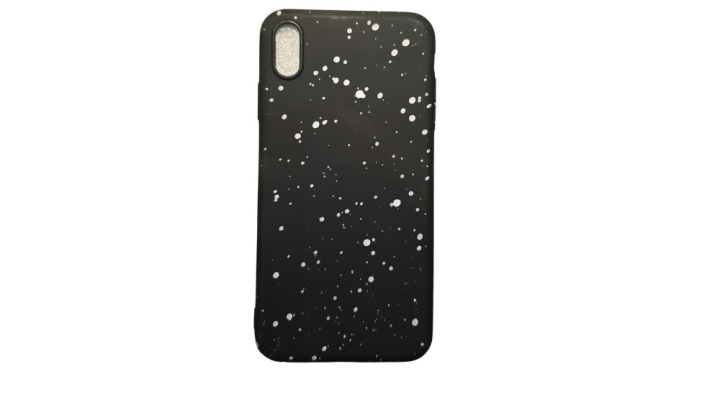 Black with white dots Silicone Shockproof iPhone Xs max Case