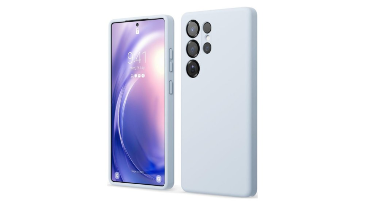 Light blue Silicone Case for Samsung S22 Ultra– Slim & Protective