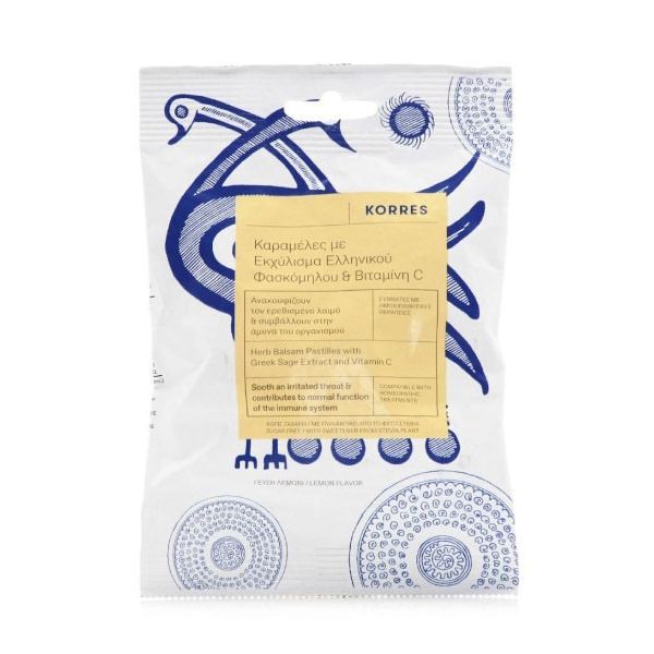Korres Candies with Greek Sage Extract & Vitamin C With Lemon, 50gr